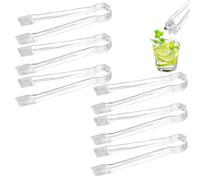 6 pinzas para servir buffet - Pinzas de cocina transparentes - Utensilios para servir Alicates Pinzas para cubitos de hielo | Para Buffet Barbacoa Entrantes Postres