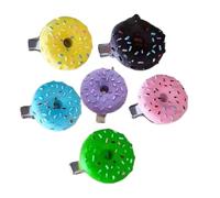 6 pinzas realistas para el pelo con forma de panadería para mujeres y niñas, horquillas de resina ligeras, accesorios de fiesta