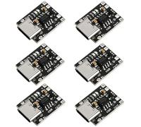 6 Placa de Carga de Batería de Litio 1A 3.7V, Placa de Carga Batería Tipo-C
