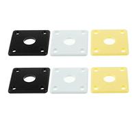 6 placas cuadradas de plástico curvadas compatibles con EE.UU. Les Paul Compatible con Epiphone Les Paul Guitar 2 Cream & 2 Black & 2 White
