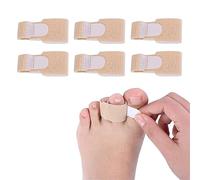 6 planchas para dedos de martillo, punta de martillo, dedos torcidos y dedos superpuestos, protege los dedos de los pies curvados y los dedos de los pies, protector superpuesto, vendajes acolchados para corregir los dedos de los pies de martillo