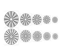 6 plantillas de dibujo detalladas de PET con diseño hueco para balas, diarios, manualidades, decoración, plantillas de dibujo de arte PET