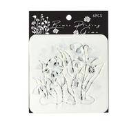 6 plantillas de flores Plantilla decorativa de arte y artesanía para niños Elaboración de actividades educativas y decoración del hogar Plantillas de pintura huecas