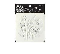 6 plantillas de flores Plantilla decorativa de arte y artesanía para niños Elaboración de actividades educativas y decoración del hogar Plantillas de pintura huecas