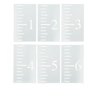 6 plantillas de medición geométricas para dibujo, plantillas de escala de escala de diagrama de crecimiento, plantillas de decoración rural