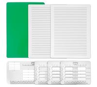 6 plantillas de plástico de línea recta, plantillas de caligrafía para escritura de líneas de espaciado claro, plantilla de regla de medición, suministros de diario con cojín A4, para álbumes de