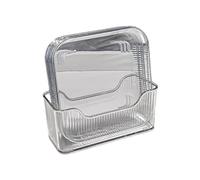 6 platos cuadrados reutilizables de plástico con soporte de almacenamiento