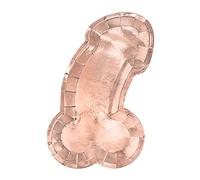 6 Platos de cartón pene Rose Gold
