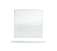 6 Platos De Vidrio Rayados 25x25 558612C H&H