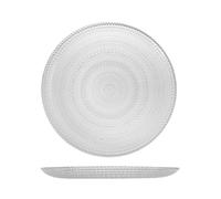 6 Platos De Vidrio Venere Transparente Redondo 33cm H&H