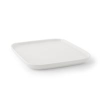6 Platos Madrid En Porcelana Blanca Forma Cuadrada Cm 22X22