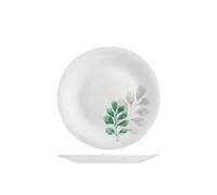6 Platos Opalina Botánica Verde Fruta 20 Blanco Bormioli Rocco