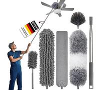 6 plumero de polvo Telescópico, cabeza de lobo, longitud 250 cm, plumeros de microfibra lavable acvs cabeza limpieza diferentes plumero telescópico para ventilador de techo de araña persianas muebles