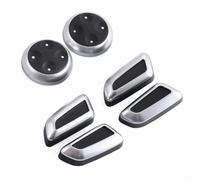 6 pomos de ajuste de asiento de coche, pomos de control lumbar compatibles con, para A3, para A4, A4L, B8, A5, A6, C6, C7, A7, Q3, Q5, color negro