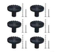 6 pomos de gabinete con núcleo de aleación de zinc con acabado de latón antiguo para proyectos de muebles, incluyendo refacción de gabinetes de bricolaje (bronce amarillo)