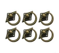 6 pomos de gabinete de aleación de zinc retro, manijas de cajón estilo maleta de bronce antiguo para muebles del hogar, armarios de cocina y cajas decorativas (A)