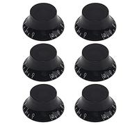 6 pomos para campana de guitarra Yootones para Epiphone Les Paul, guitarra eléctrica y bajo (negro)
