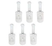 6 portalámparas de vela, base de casquillo E14, aleación de zinc, pieza de bombilla, tubo LED, repuesto