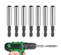 6 portapuntas magnético de 60 mm, cambio rápido, con conector hexagonal de 1/4 pulgadas, extensión de bits magnética, adecuado para destornilladores