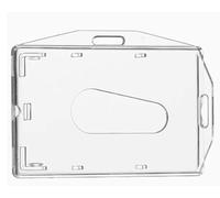 6 Portatarjetas Transparentes, De Doble Uso Horizontal Y Vertical, Posición De Presión del Pulgar, Claro Y Resistente Al Desgaste, Policías Y Estudiantes.