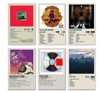 6 pósteres de Kanye West para portada de álbum de música, póster de edición limitada, póster de lienzo de música, decoración estética para sala de estar, decoración para el hogar, oficina, 30 x 45 cm,