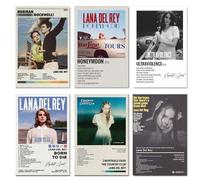 6 pósteres de Lana Del Rey para portada de álbum de música, póster de edición limitada, póster de lienzo de música, decoración estética para sala de estar, decoración para el hogar, oficina, 20 x 25