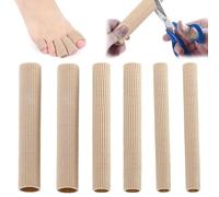 6 protectores de dedos de silicona, 3 tamaños de protección para dedos del pie, 15 cm de protección de dedos tubulares, puntas separadoras de dedos, para callos, callos, pulgares y valgus