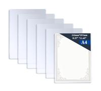6 protectores de impresión rígidos de tamaño A4 de 8.2 x 11.6 pulgadas, protectores de hojas de plástico duro transparente, fundas de papel de plástico de carga superior para pósteres de fotos