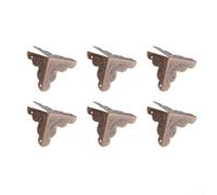 6 protectores decorativos de esquina de hierro para cajas de madera, para protectores de metal con elegante diseño impreso para almacenamiento de cofres de refuerzo, bricolaje en el hogar (bronce)