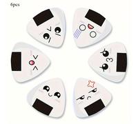 6 púas de guitarra Sushi Onigiri - Material ABS duradero, colores variados, adecuadas para guitarras de sonido original, eléctricas, y ukeleles