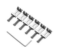 6 Puentes de Guitarra Saddles Metal Evitan la Rotura de la Cuerda Mejore el Tono y Sostenga con Tornillos de Montaje y Resortes para la Guitarra Eléctrica de ST