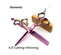 (6 pulgadas 2 piezas) Tijeras para cortar el cabello de 5,5/6/7/7,5/8/9 pulgadas Tijeras de peluquería