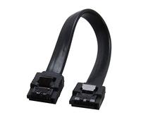 6 pulgadas 6GB / s SATA3 De serie Datos de ATA Cable con bloqueo de pestillo Compatible With ordenador personal Ordenador portátil SATA 3.0 SATAIII 6 Gbps Hdd Disco duro disco / SSD - Negro(45cm,Nero)
