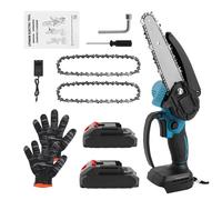 6 pulgadas Mini Conveniente Sierra inalámbrica 650W Motor de cobre puro 8 segundos para romper 5 pulgadas de madera 7500mAh capacidad Baterías duales para una larga vida 5 protección de seguridad
