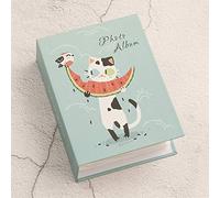 6 pulgadas Plástico 100 bolsillos Álbum de fotos Almacenamiento de imágenes Álbum de recortes para el hogar Estuche para fotos Animales de dibujos animados Marco para álbumes de fotos Familia, Patrón