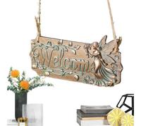 6 pulgadas Welcome Sign Hangable Resin Fairy Doorway Home Decor