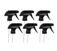 6 pulverizadores de gatillo de repuesto para botella de pulverización, boquilla de botella de niebla para botellas estándar 28/400, color negro, Black, 28/410