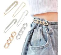 6 Pz Imperdibles Broches de Mujeres, Spille Gioiello per Vestiti, Spilla da Donna Clip, Spille in Finto Cristallo e Perle, Spille da Balia Clip, Clips de Perlas y Cristal para Chal, Suéter, Vestidos