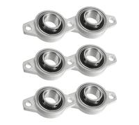 6 PZ KFL005 Cojinetes de Bloqueo de Almohada Rodamientos con Soporte Cojinete de Acero con Base de Aleación de Zinc Rodamiento Autoalineable para Maquinaria de Transporte Impresora 3D (25mm/0.98’’)