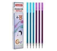 6 recambios de minas borrables (3x violeta + 3x turquesa), compatibles con Legami, 0.7 mm recargas borrables, ideal para escritura creativa/notas