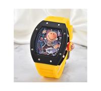 (6) Reloj unisex de cuarzo automático Top Deluxe Deluxe RM Ceramic Smile Trend con 3 pines y función