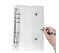 6 Ring Binder Cover A6/ - Pvc Notebook Jacket, Transparent Protective Loose Leaf Shell, Durable Closure Binder Case | Portable Photocard Scrapbook Document Budget Ticket Holder For Kids Adults