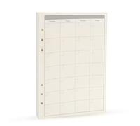 6 Ring Binder Refill, Undated A5 Planner Inserts, Monthly Planner Refill for Filofax, Tracker Book, 45sheets/90pages, Harphia(A5 5.59 x 8.27'',Monthly)