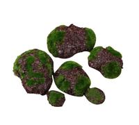 6 rocas artificiales de musgo y piedra para cubrir árboles, para decoración de jardín, paisaje, decoración de plantas, decoración de acuarios, decoración de peceras, termómetros de acuario, sonda