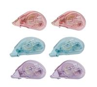6 rodillos adhesivos transparentes reposicionables de doble cara de 6 mm x 6 m para hacer tarjetas, álbumes de recortes, 36 m en total
