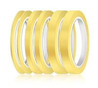 6 Rollos Adhesiva Cinta, 3/6/12,6mm Ancho Cinta de Carrocero Cinta Pintos Cinta Enmascarar Modelismo para Automoción Coche Escuela Oficina Proyectos de Bricolaje (Amarillo)