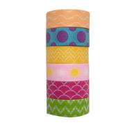 6 Rollos Cinta de Papel Washi Creativa Arcoíris | Papel Washi, Estilo Único y Chic, para Álbumes, Agendas y Colgadores Estilo Aleatorio
