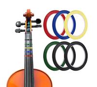 6 Rollos Cinta Diapasón Violín, 3mm Cinta de Dedo de Violín Violonchelo Pegatinas de Diapasón de Violín Guía de Dedo para Violines y Varios Instrumentos Orquestales (5 Colores)
