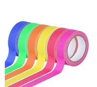 6 Rollos Cinta Fluorescente, Cinta Adhesiva Fluorescente, 6 Colores Cinta de Neón Tape, Gaffer Tape UV Fluorescente Luz, Cinta Luminosa para Decoración Hogar Signo de la Noche, 5 M x 15 mm
