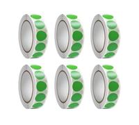 6 rollos de calcomanías circulares de punto rojo para organización de oficina, escuela, clasificación de archivos, etiquetas de gestión de inventario, etiqueta de punto rojo, etiqueta circular redonda